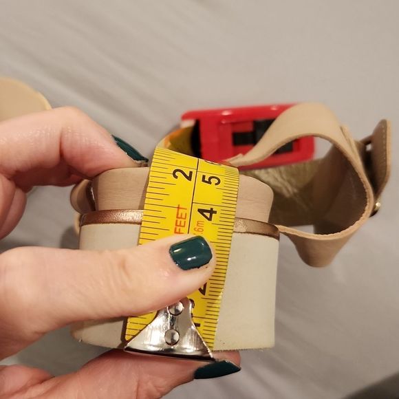 Beautiful buttery soft blush pink leather AGL platform sandals sz 37.5 (US 7.5) - Picture 13 of 13